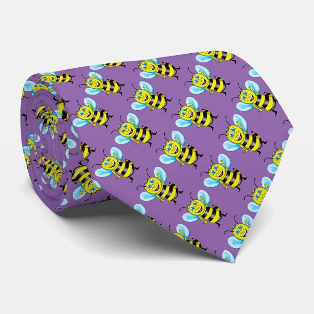 Happy Bee Tie (Rolled)
