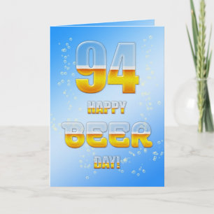 Happy Beer day 94th birthday card