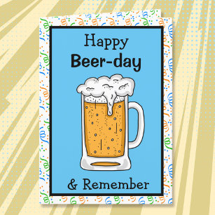 Happy Beer-Day Birthday Card
