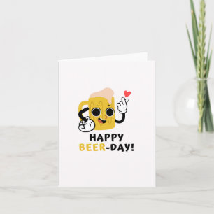 Happy Beer-Day Puns Birthday Greeting Cards