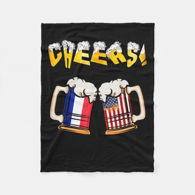 Happy Beer Lovers Day Cool Papa Mum Needs A Beer  Fleece Blanket (Front)