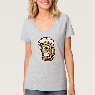 Happy Beer Mug, Funny Illustration T-Shirt