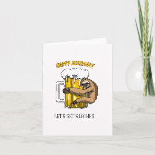Happy Beerday Funny Birthday Card