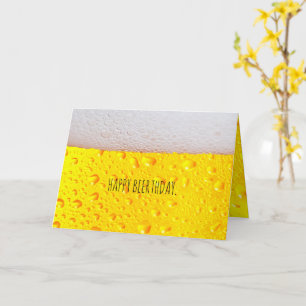 Happy Beerthday Personalised Custom Age or Name Card