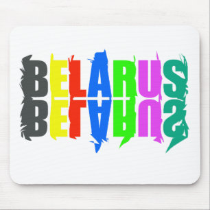 Happy Belarus Colourful Letters Mouse Mat