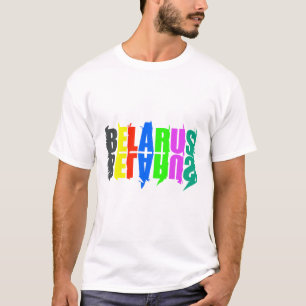 Happy Belarus Colourful Letters T-Shirt