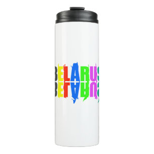 Happy Belarus Colourful Letters Thermal Tumbler
