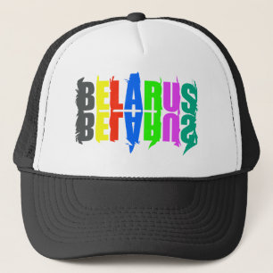 Happy Belarus Colourful Letters Trucker Hat
