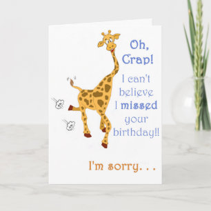 Happy Belated Birthday! Card