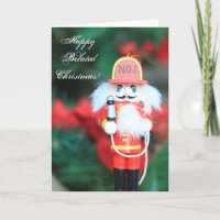 Happy Belated Christmas Fireman Nutcracker card