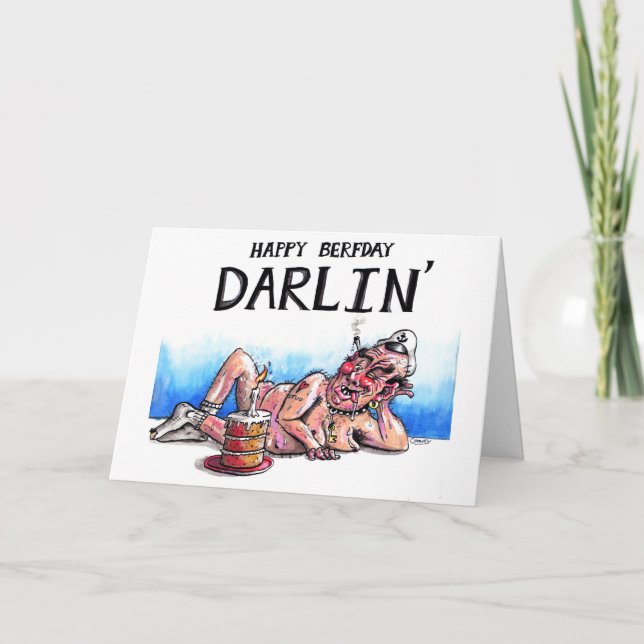 Happy Berfday, Darlin' Card (Front)