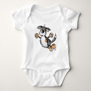 Happy Bernese Mountain Dog Cartoon T-Shirt Baby Bodysuit