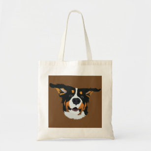 Happy Bernese Mountain Dog Tote Bag
