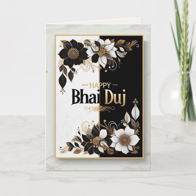 Happy Bhai Duj Holiday Card (Front)