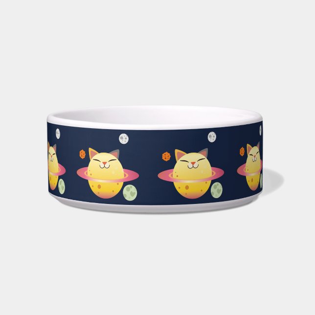 Happy Big Cat Planet Space Bowl (Front)