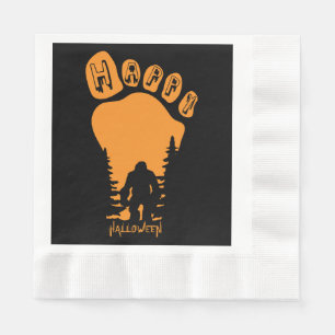 Happy Big Foot Halloween Napkin