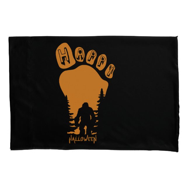 Happy Big Foot Halloween Pillowcase (Front)