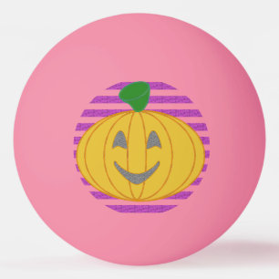 Happy Big Modern Orange Pumpkin Ping Pong Ball