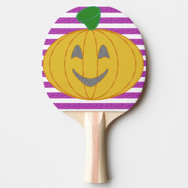 Happy Big Modern Orange Pumpkin  Ping Pong Paddle (Front)