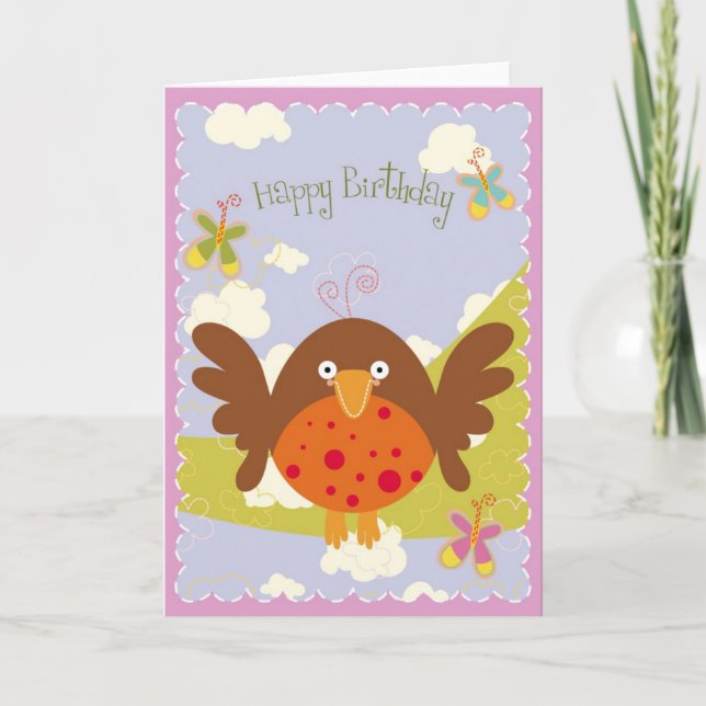 Happy Bird-day! Card (Front)
