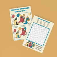 Happy Bird Day Cartoon Birds Game Sheets