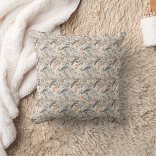 Happy Birds Watercolor Cushion
