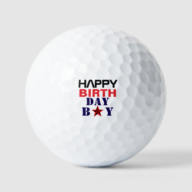 Happy Birth Day BoY Golf Balls (Front)