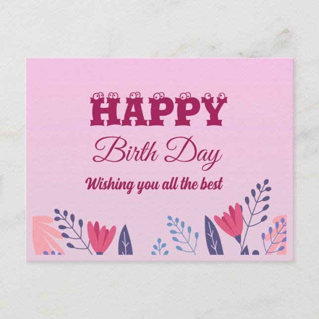 Happy birth day 😍😍😍 postcard (Front)