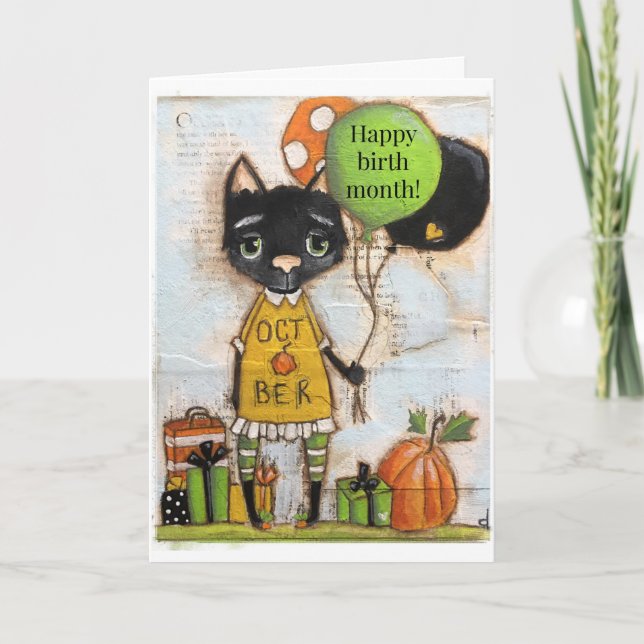 Happy Birth Month - October Card (Front)