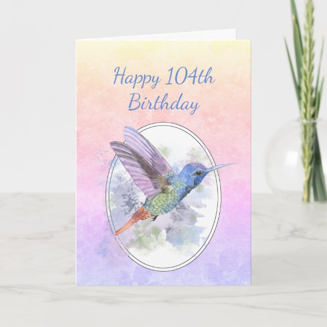 Happy Birthday 104th Hummingbird Bird Programme (Front)