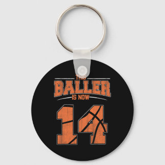 Happy Birthday 14 Year Old Bysketbyll Boys Fourtee Key Ring