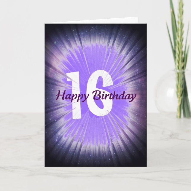 Happy Birthday 16 Card (Front)