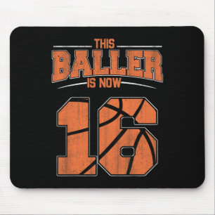 Happy Birthday 16 Year Old Bysketbyll Boys Sixteen Mouse Mat