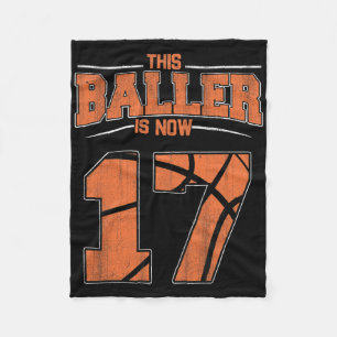 Happy Birthday 17 Year Old Bysketbyll Boys Sevente Fleece Blanket