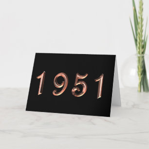 Happy Birthday 1951 Year of Birth 50's 50s fifties Card