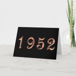 Happy Birthday 1952 Year of Birth 50's 50s fifties Card
