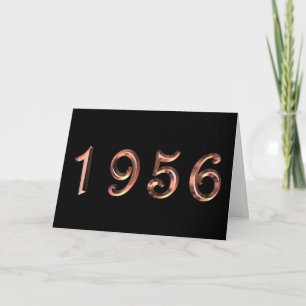 Happy Birthday 1956 Year of Birth 50's 50s fifties Card