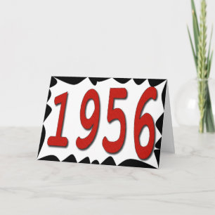 Happy Birthday 1956 Year of Birth 50's 50s fifties Card