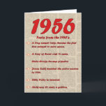 Happy Birthday 1956 Year of birth news 50's 50s Card<br><div class="desc">Many more designs in my store. Contact me to have a custom design made just for you!</div>