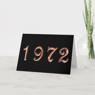 Happy Birthday 1972 Year of Birth 70's seventies Card