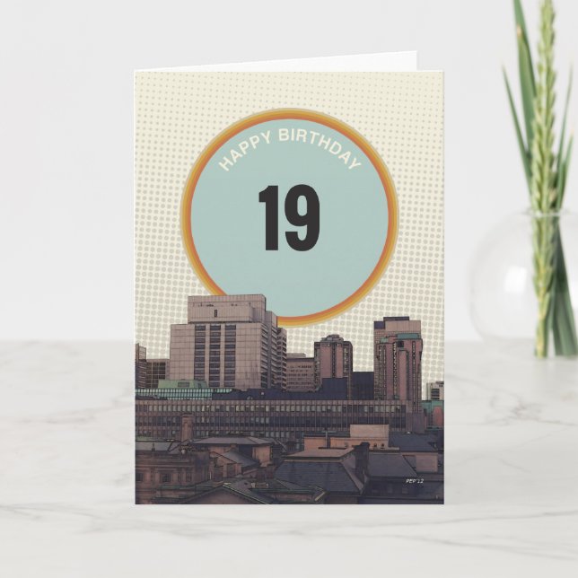 Happy Birthday 19 Years Old Card (Front)