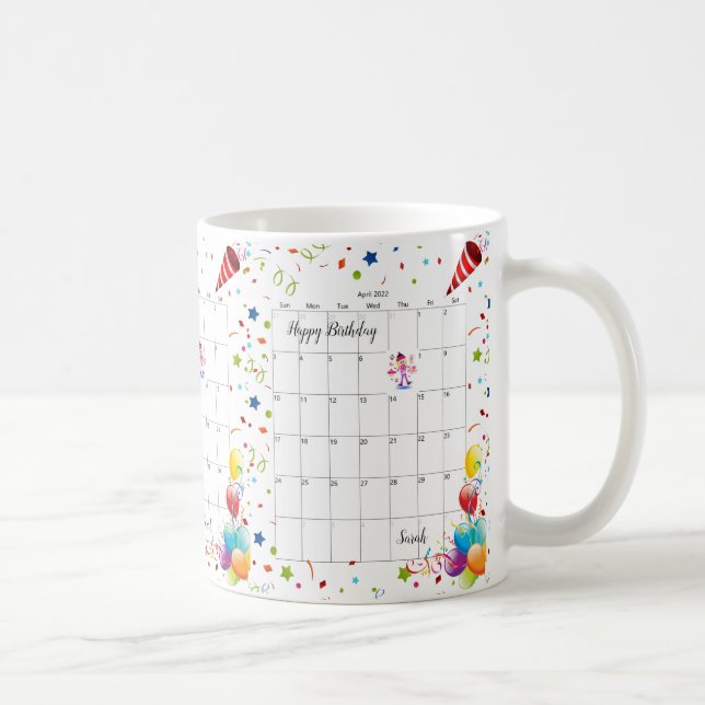 Happy Birthday 2022 April Mug (Right)