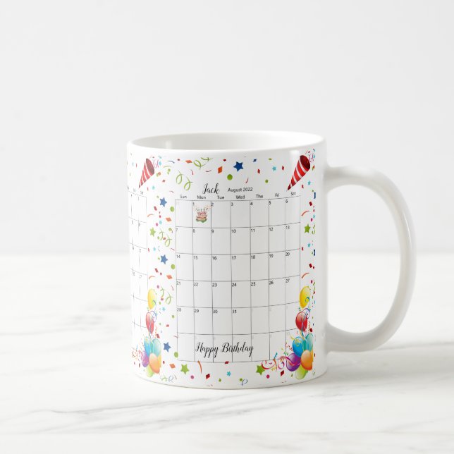 Happy Birthday 2022 August Mug (Right)