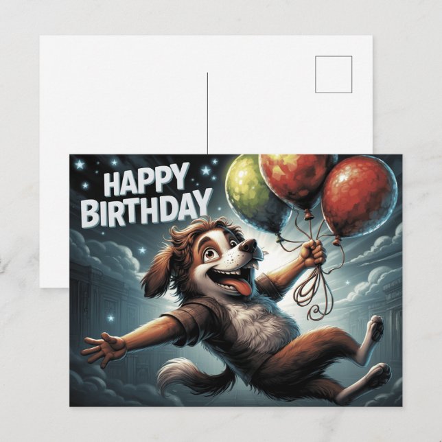 Happy Birthday 2026 Postcards Dog -3 (Front/Back)