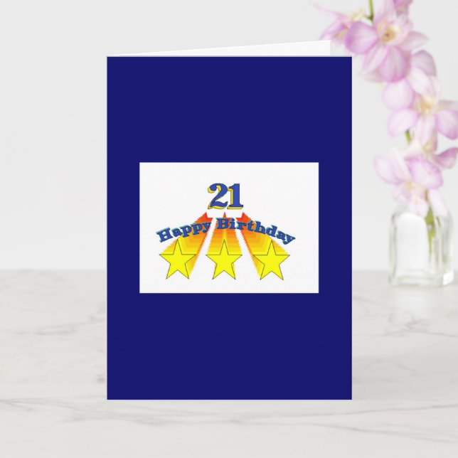 Happy Birthday 21 Christian Card (Orchid)