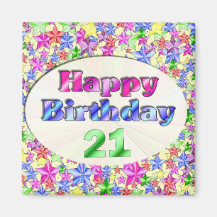 Happy Birthday 21 Magnet