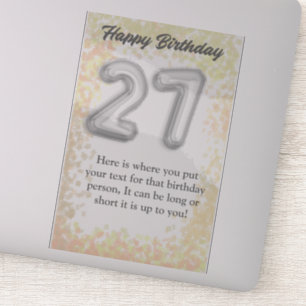 Happy birthday 27 year old sticker