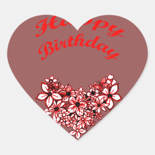 Happy Birthday 2 Heart Sticker
