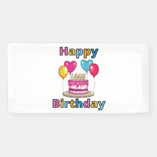 Happy Birthday 2x1 Vinyl Banner