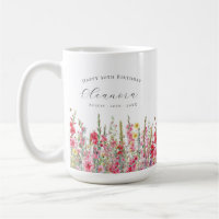 Happy Birthday 30th August Birth Flower Custom